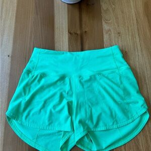 Lululemon Green Speed Shorts size 4